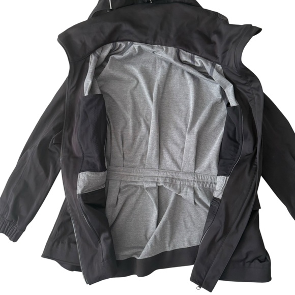 Lululemon &go Cityfarer Anorak Black Grey Size 6 Glyde Softshell - Picture 5 of 15